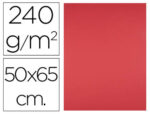 Papier cartonne liderpapel 50x65cm 240gr coloris rouge   paquet 25 feuilles