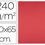 Papier cartonne liderpapel 50x65cm 240gr coloris rouge   paquet 25 feuilles