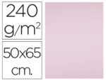Papier cartonne liderpapel 50x65cm 240gr coloris rose    paquet 25 feuilles