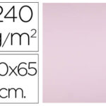 Papier cartonne liderpapel 50x65cm 240gr coloris rose    paquet 25 feuilles
