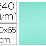 Papier cartonne liderpapel 50x65cm 240gr coloris vert    paquet 25 feuilles