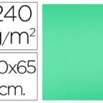 Papier cartonne liderpapel 50x65cm 240gr coloris vert    pistache paquet 25 feuilles