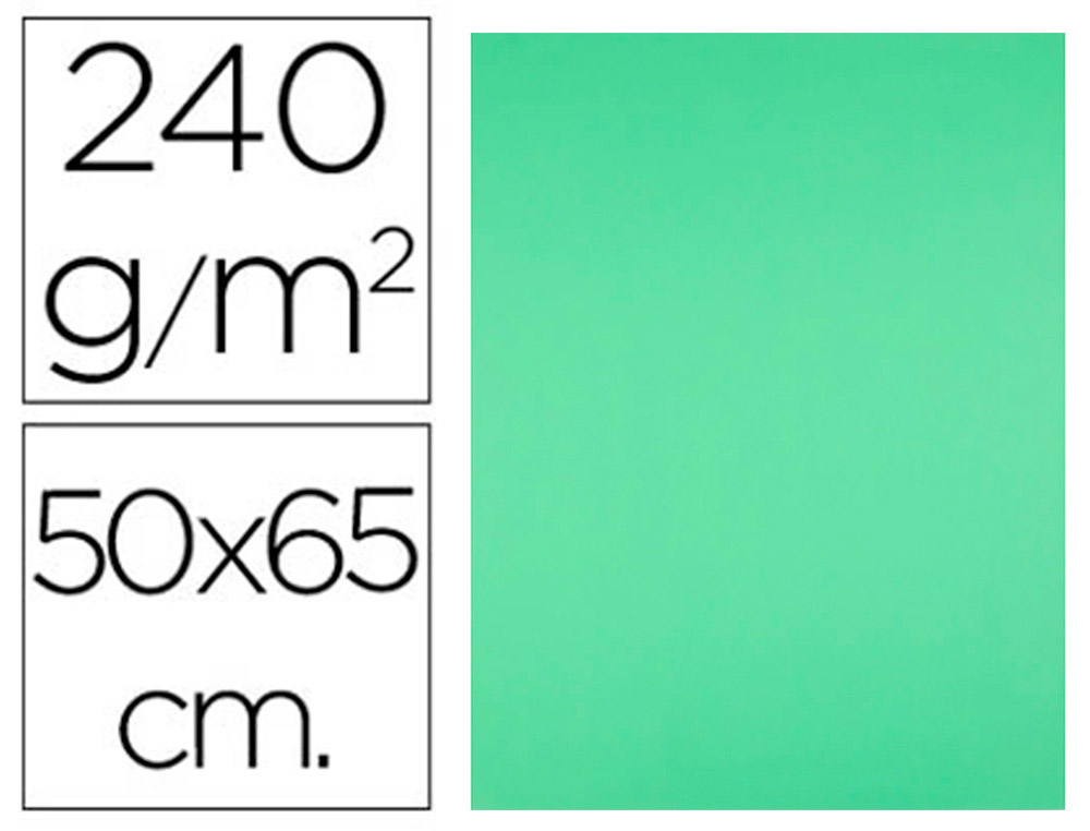 964583g-1.jpg Papier cartonne liderpapel 50x65cm 240gr coloris vert pistache paquet 25 feuilles – Image 1