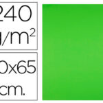 Papier cartonne liderpapel 50x65cm 240gr coloris vert    herbe paquet 25 feuilles
