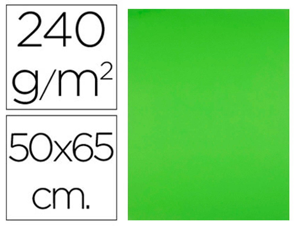 964585g-1.jpg Papier cartonne liderpapel 50x65cm 240gr coloris vert herbe paquet 25 feuilles – Image 1