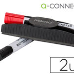 Brosse q-connect magnétique avec marqueur rouge et noir pour tableau blanc