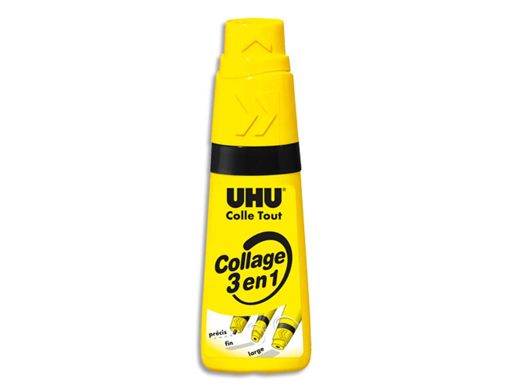 ADVEO Colle uhu twist&glue extra forte transparente multi-matériaux collage précis fin large avec solvant flacon 35g – Image 1