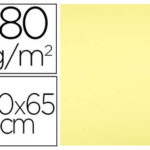 Papier cartonne liderpapel 50x65cm 180gr coloris jaune   clair