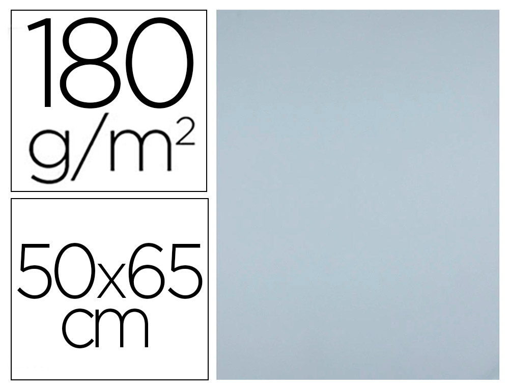 967841g-1.jpg Papier cartonne liderpapel 50x65cm 180gr coloris gris – Image 1