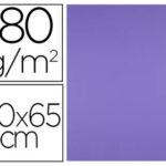 Papier cartonne liderpapel 50x65cm 180gr coloris pourpre