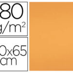Papier cartonne liderpapel 50x65cm 180gr coloris         nectarine