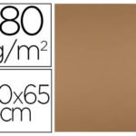 Papier cartonne liderpapel 50x65cm 180gr coloris marron  clair