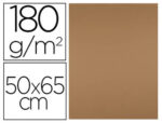 Papier cartonne liderpapel 50x65cm 180gr coloris marron  clair paquet 25 feuilles