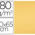 Papier cartonne liderpapel 50x65cm 180gr coloris or      paquet 25 feuilles