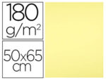 Papier cartonne liderpapel 50x65cm 180gr coloris jaune   clair paquet 25 feuilles