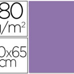 Papier cartonne liderpapel 50x65cm 180gr coloris pourpre paquet 25 feuilles