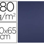 Papier cartonne liderpapel 50x65cm 180gr coloris bleu    saphir paquet 25 feuilles