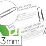 Trombone q-connect nickele n 3 bout rond 43mm boite 100  unites