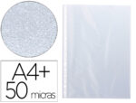 Pochette q-connect polypropylene graine perforee folio 50 mc sachet 10 unites