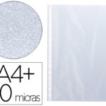 Pochette q-connect polypropylene graine perforee folio 50 mc sachet 10 unites