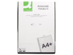 Pochette q-connect polypropylene lisse perforee  folio 80 mc cristal sachet 10 unites – Image 4