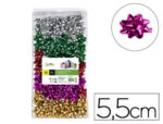 Étoile adhésive liderpapel fantaisie format moyen largeur étoile 5.5cm coloris métallisé