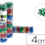 Étoile adhésive liderpapel fantaisie petit format largeur étoile 4cm tube de 12 unités coloris assortis
