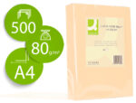 Papier couleur q-connect multifonction a4 80g/m2 unicolore crème ramette 500 feuilles