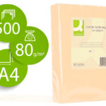 Papier couleur q-connect multifonction a4 80g/m2 unicolore crème ramette 500 feuilles