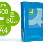 Papier couleur q-connect multifonction a4 80g/m2 unicolore bleu intense ramette 500 feuilles