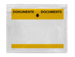 Pochette porte-documents q-connect 165x122mm auto-adhesive transparente texte francais allemand boite 100 unites – Image 2