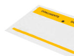 Pochette porte-documents q-connect 165x122mm auto-adhesive transparente texte francais allemand boite 100 unites – Image 3