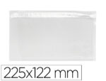 Pochette porte-documents q-connect auto-adhesive       transparente 225x122mm paquet 100 unites