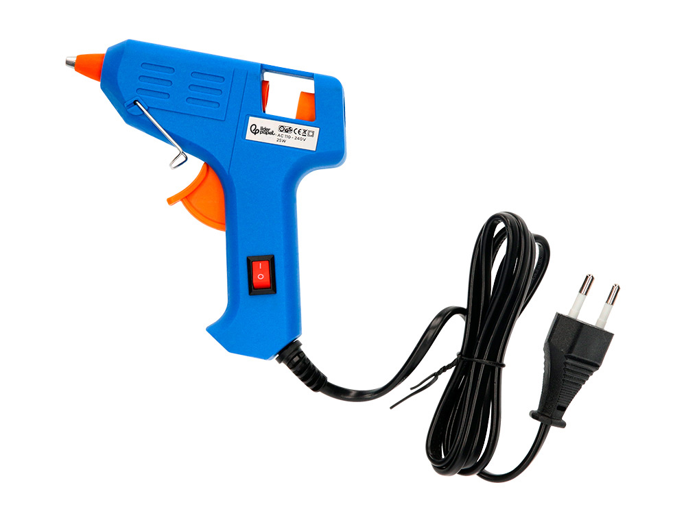 972440g-1.jpg Pistolet colle liderpapel puissance 25w inclus 2 bâtons colle 7mmx100mm – Image 1
