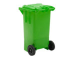 Poubelle q-connect conteneur plastique couvercle 100l 470x750x370mm verre coloris vert – Image 5