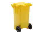 Poubelle q-connect conteneur plastique couvercle 100l 470x750x370mm plastique emballages coloris jaune – Image 5