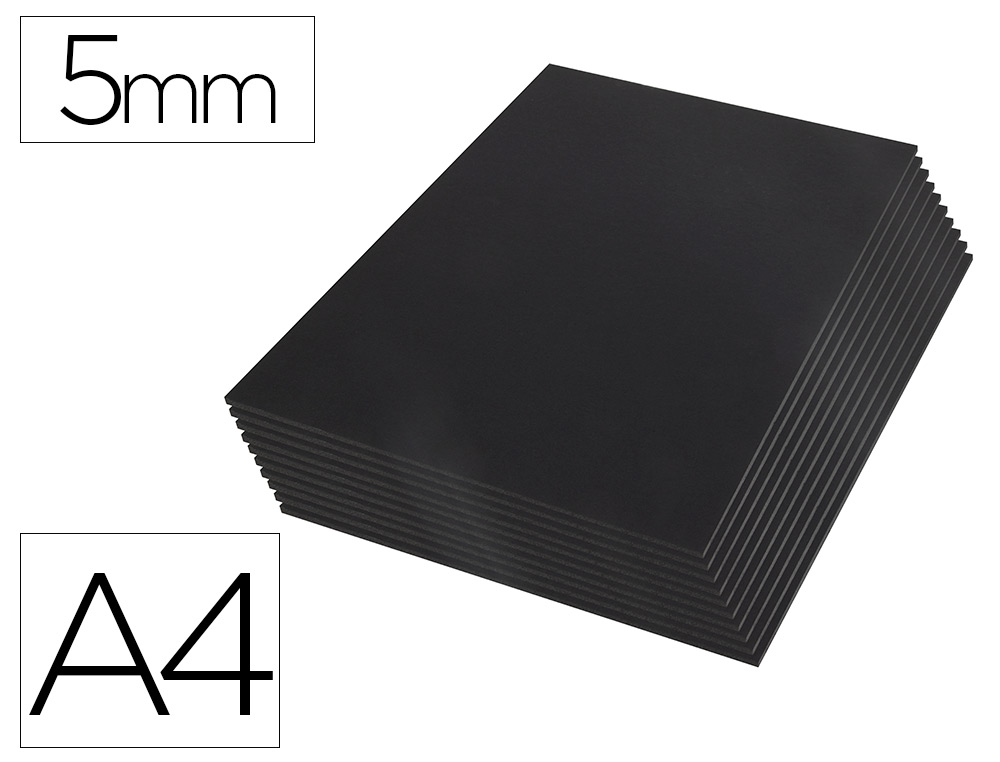 972524g-1.jpg Carton entrecolle liderpapel a4 epaisseur 5mm unicolore noir – Image 1