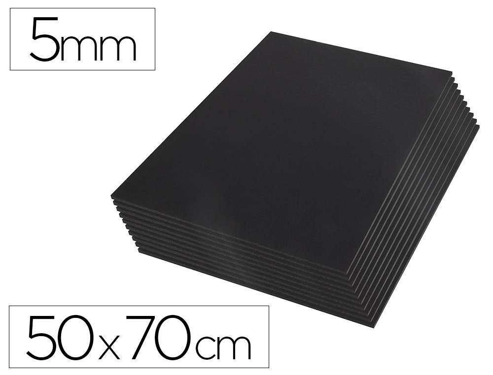 972525g-1.jpg Carton entrecolle liderpapel 50x70cm epaisseur 5mm unicolore noir – Image 1