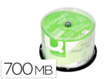 Cd-r q-connect capacité 700mb 80min vitesse 52x fiable grande capacité tour 50 unités