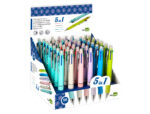 Stylo-bille liderpapel 5 en 1 pointe 0.5mm trait 0.7mm rétractable 4 couleurs d'encre porte-mine 0.5mm gomme – Image 6