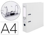 Classeur levier liderpapel a4 documenta carton rembordé pvc 1,9mm dos 75mm rado métallique coloris blanc