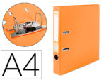 Classeur levier liderpapel a4 documenta carton rembordé 1,9mm dos 52mm rado métallique coloris orange