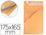 Pochette bulles d'air q-connect 175x165mm cd/dvd 82g kraft matelasse rabat droit auto-adhesive sans fenetre lot 100 uni