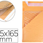 Pochette bulles d'air q-connect 175x165mm cd/dvd 82g kraft matelasse rabat droit auto-adhesive sans fenetre lot 100 uni