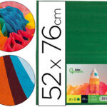 Papier de soie liderpapel 52x76cm 18g/m2 unicolore vert foncé sachet 25f