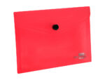 Pochette enveloppe liderpapel polypropylène 180 microns a6 148x105mm 50f fermeture bouton transparent rouge – Image 4