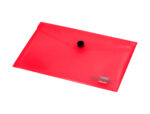 Pochette enveloppe liderpapel polypropylène 180 microns a6 148x105mm 50f fermeture bouton transparent rouge – Image 5