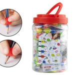 Adaptateur crayon liderpapel plastique idéal apprentissage écriture gaucher/droitier couleur bleu rouge paquet 2 unités