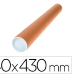 Tube porte-documents q-connectcarton encolle 1,8mm format   a3/a2 40x430mm couvercle      plastique tres resistant