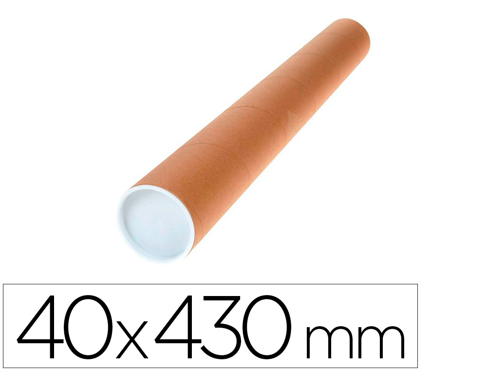 974316g-1.jpg Tube porte-documents q-connectcarton encolle 1,8mm format a3/a2 40x430mm couvercle plastique tres resistant – Image 1